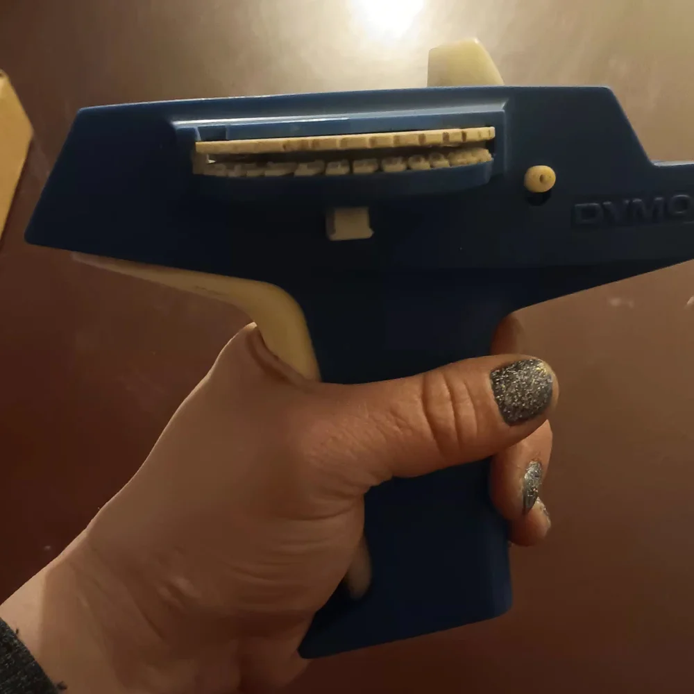 Blue and Cream Handheld Label Maker – Unbranded